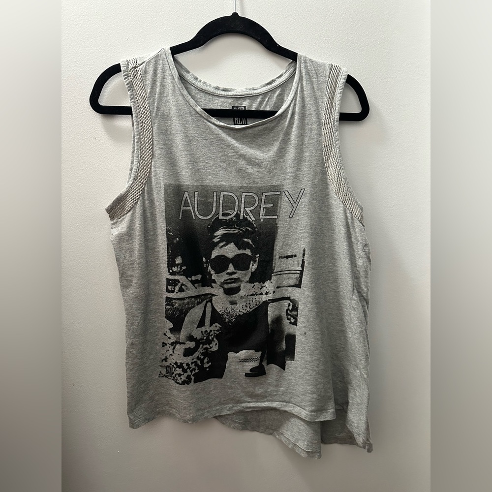Grey Graphic Tank Top Shirt